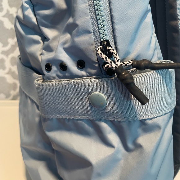 Adidas Light Blue Backpack laptop Unisex 3 stripes - Picture 4 of 16